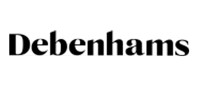 Debenhams logo, a Pocketa retailer partner