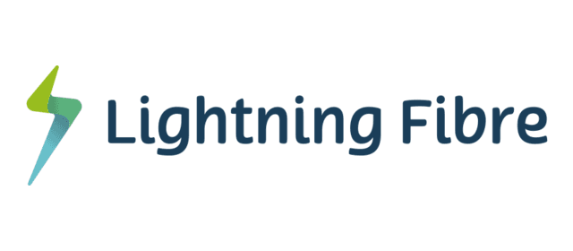 Lightning Fibre logo, a Pocketa retailer partner